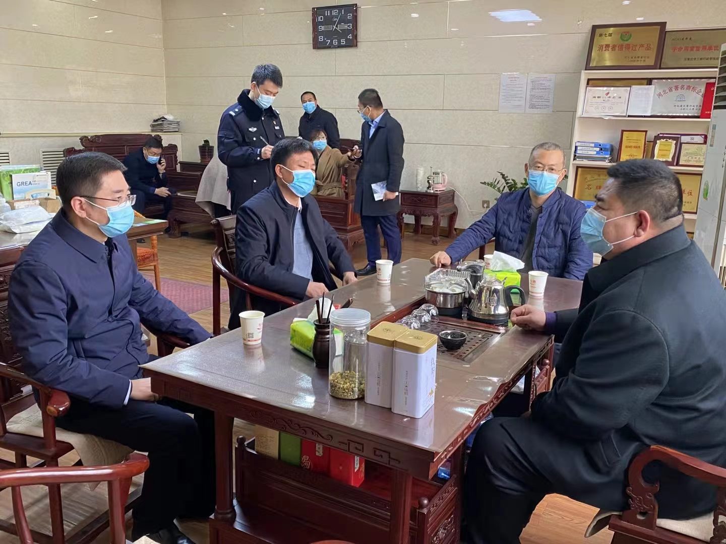 正定县各领导莅临河北铂润调研指导